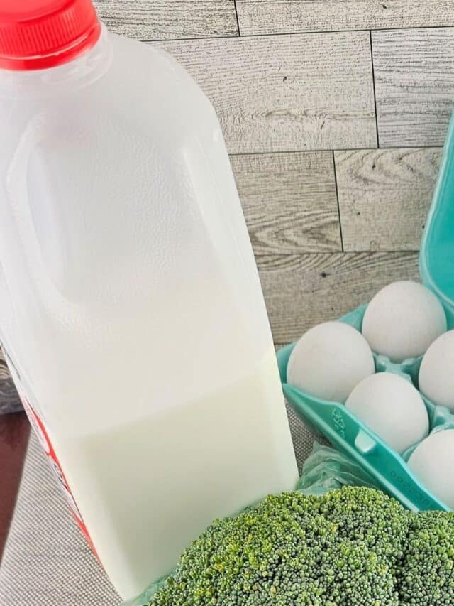 Examining how long food is good for in the fridge by looking at milk, broccoli and eggs to see how long they stay fresh refrigerated.